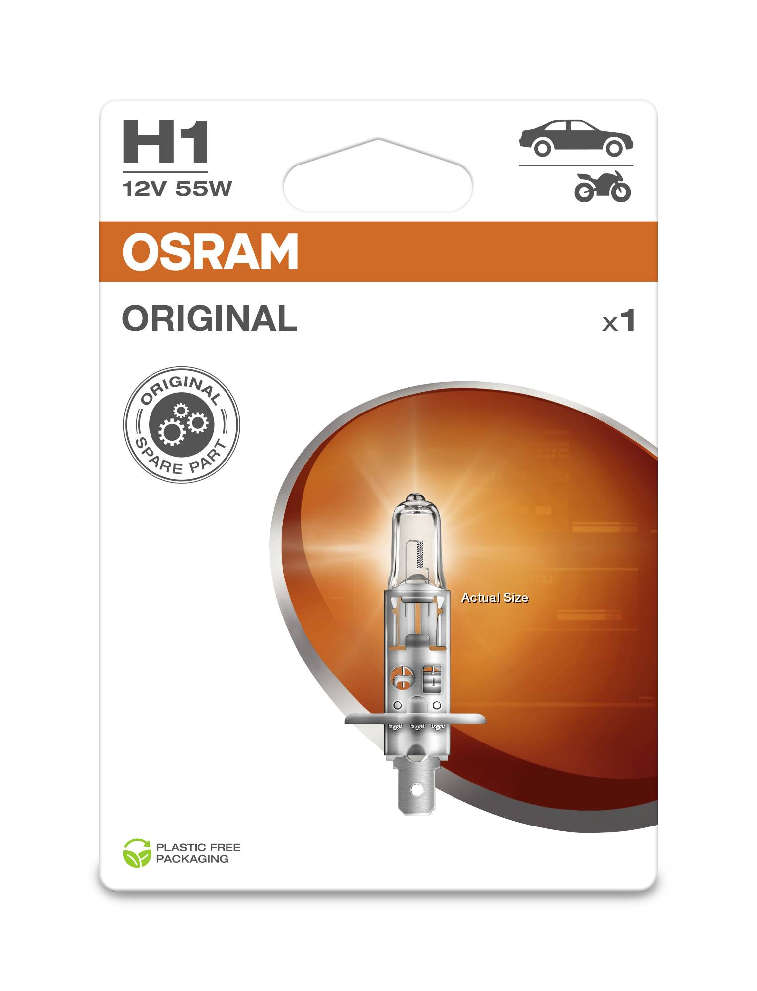 Osram Automotive 4062172395380 Halogen Leuchtmittel Standard H1 55W 12V