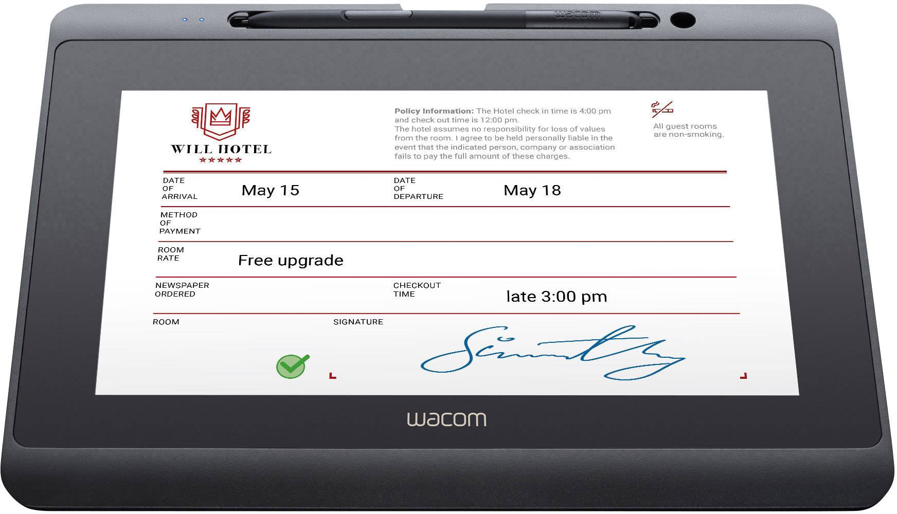 Wacom DTH-1152 Pen & Touch Display USB Stift-Display, Unterschriften-Pad Schwarz