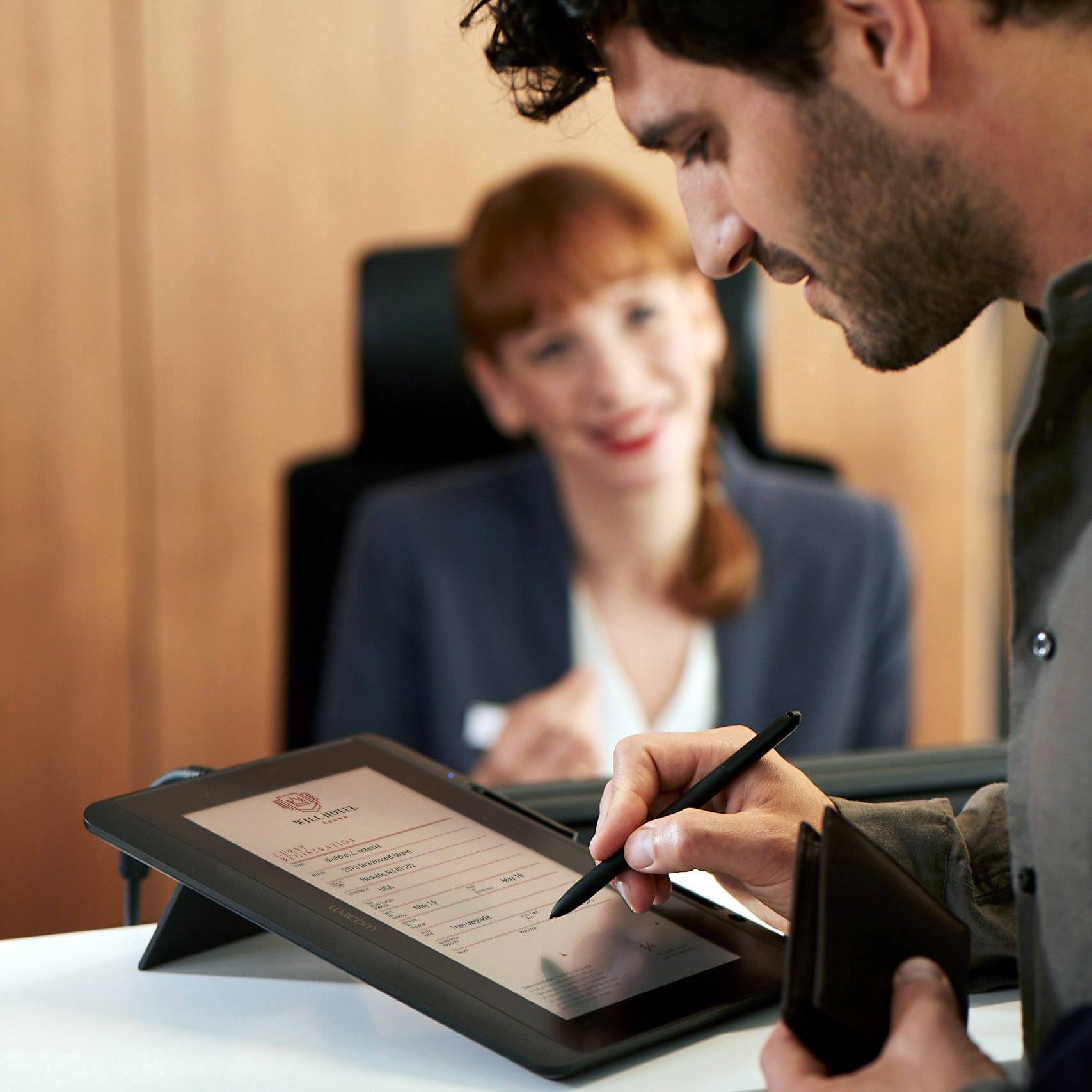 Wacom DTH-1152 Pen & Touch Display USB Stift-Display, Unterschriften-Pad Schwarz