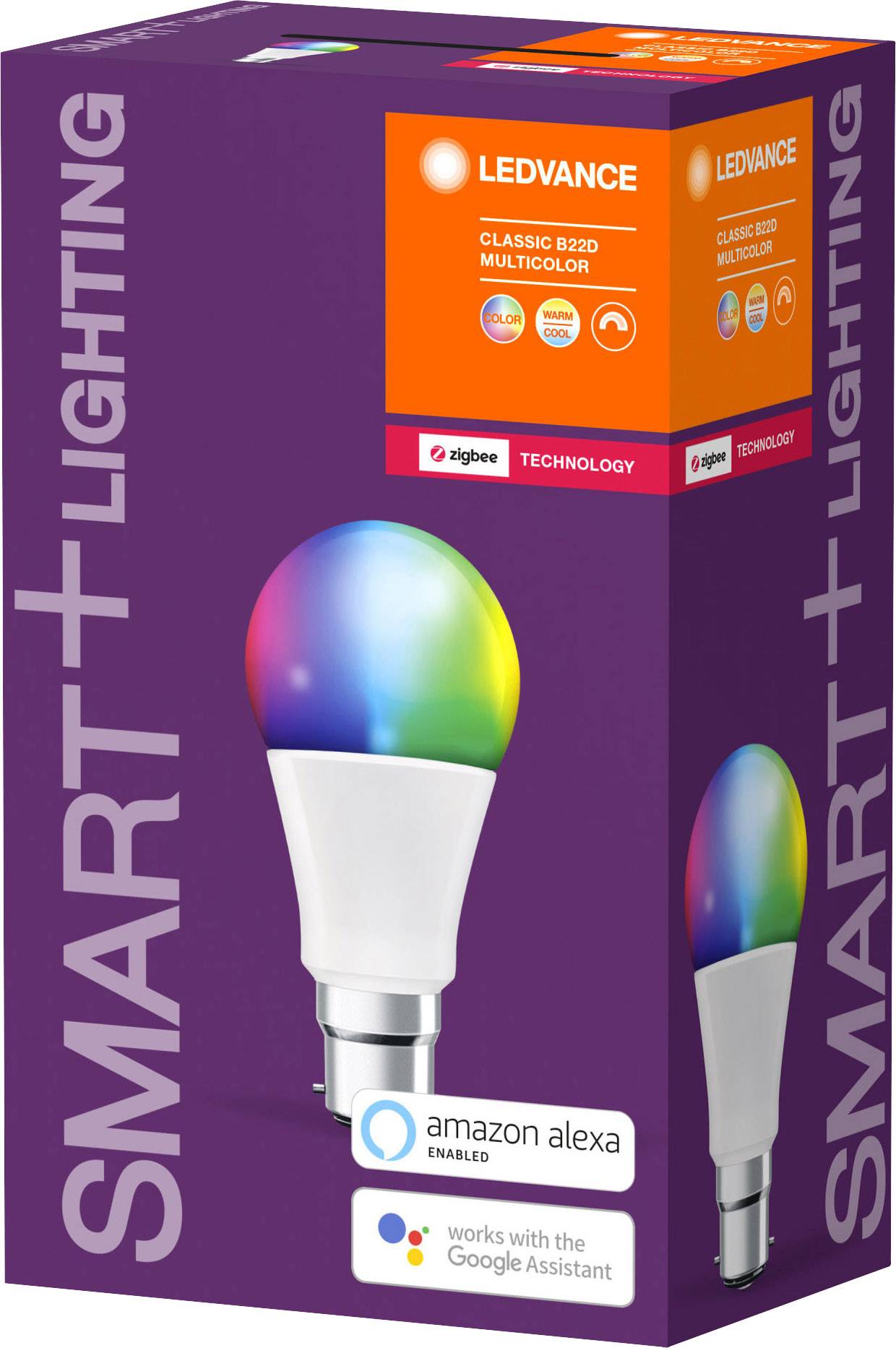 LEDVANCE SMART+ EEK: F (A - G) SMART+ ZB Classic Multicolour(2) BY22d 9 W RGBW