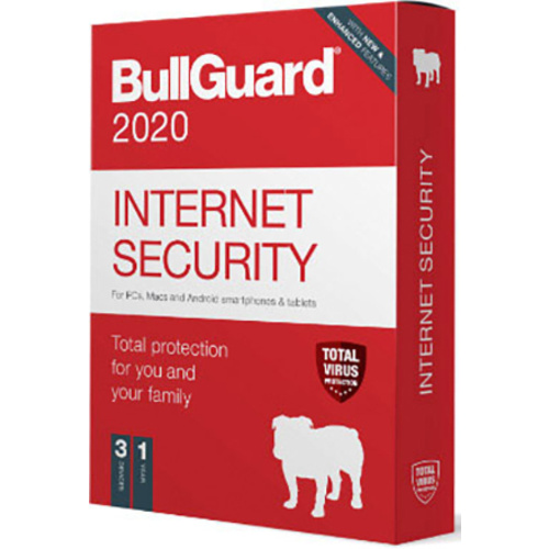 Bullguard Internet Security 2020 3U W/A/M Jahreslizenz, 3 Lizenzen Windows, Mac, Android Sicherheit