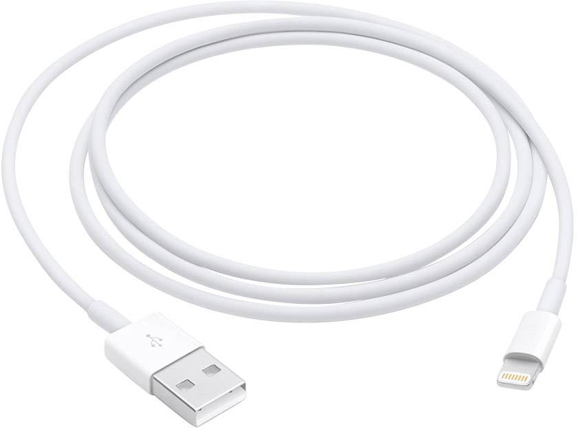 Apple iPad, iPhone, iPod, MacBook [1x Apple Lightning-Stecker - 1x USB 2.0 Stecker A] 1.00 m Weiß