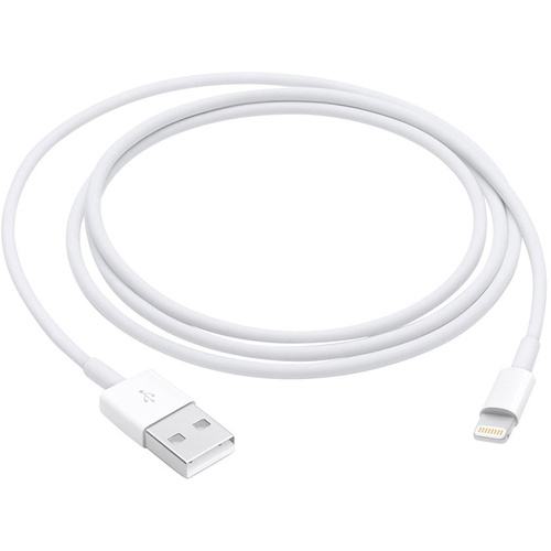 Apple iPad, iPhone, iPod, MacBook Anschlusskabel [1x Lightning-Stecker - 1x USB 2.0 Stecker A] 1.00m Weiß