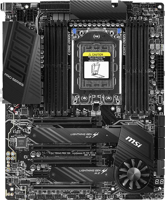 MSI TRX40 Pro 10G Mainboard Sockel AMD AM4 Formfaktor ATX Mainboard-Chipsatz AMD® TRX40