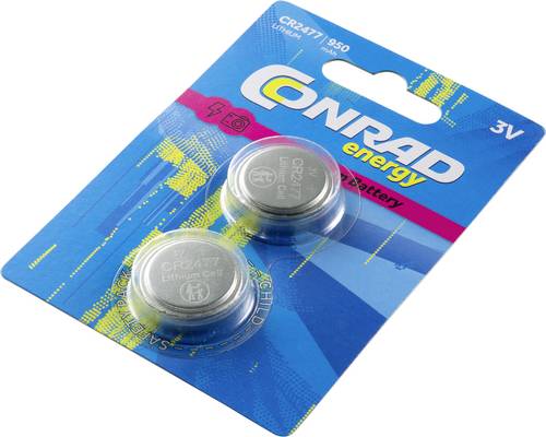 Knopfzelle CR 2477 Lithium 950 mAh 3V 2St.