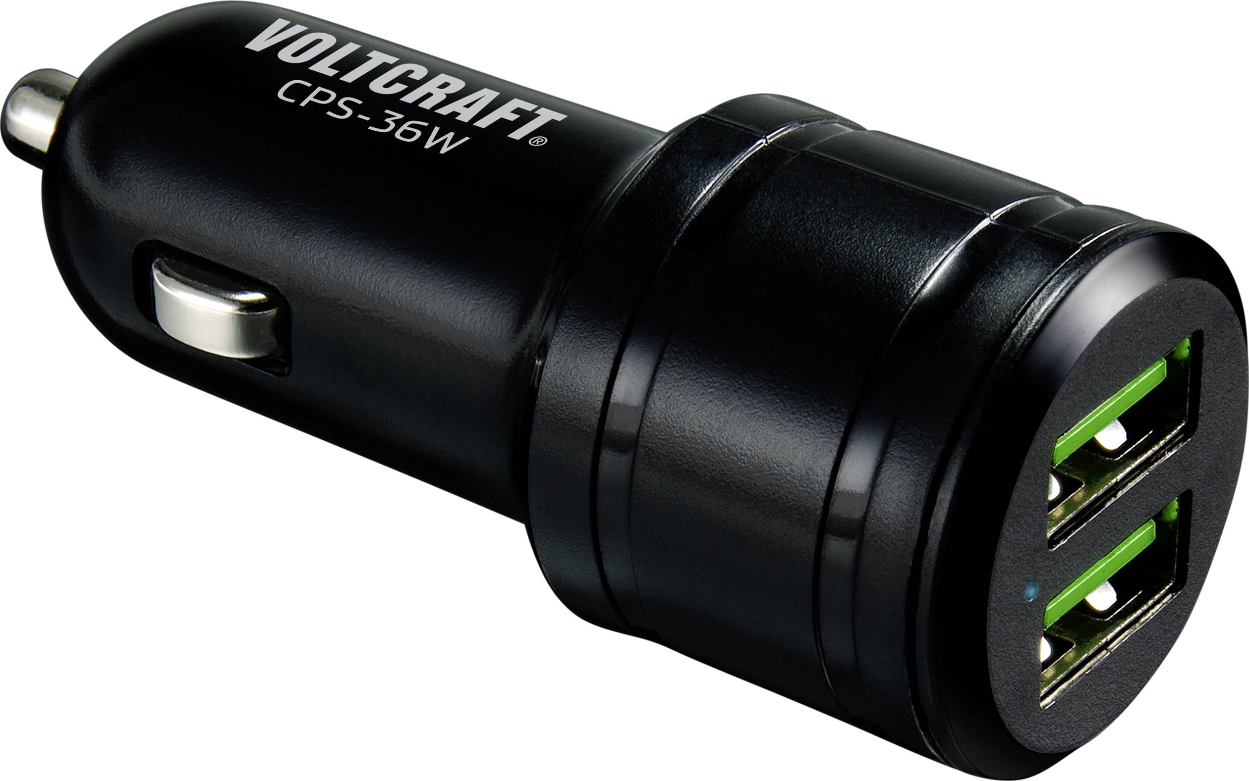 VOLTCRAFT CPS-36W USB Ladegerät 36W 2x USB-A Schwarz KFZ