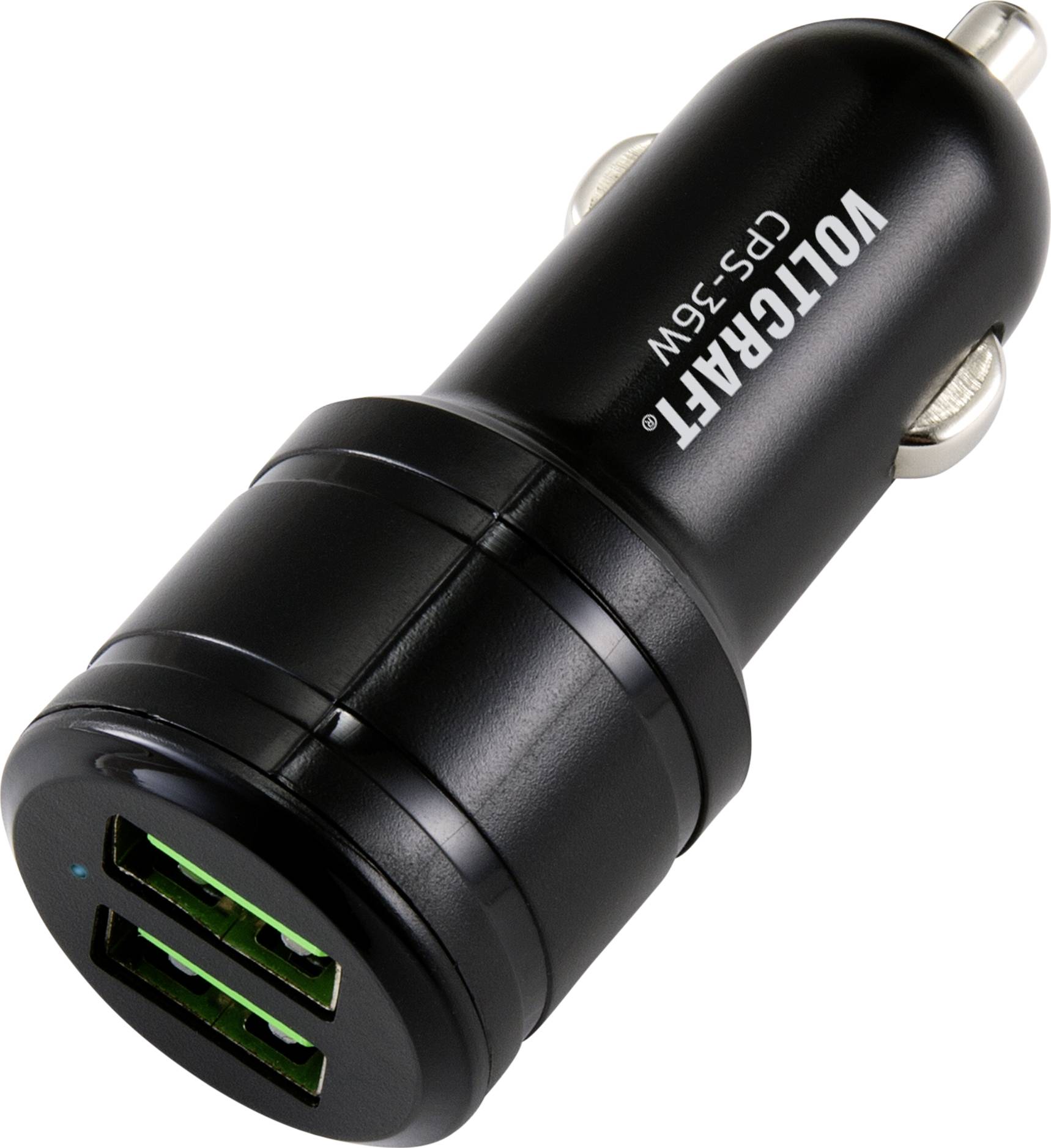 VOLTCRAFT CPS-36W USB Ladegerät 36W 2x USB-A Schwarz KFZ
