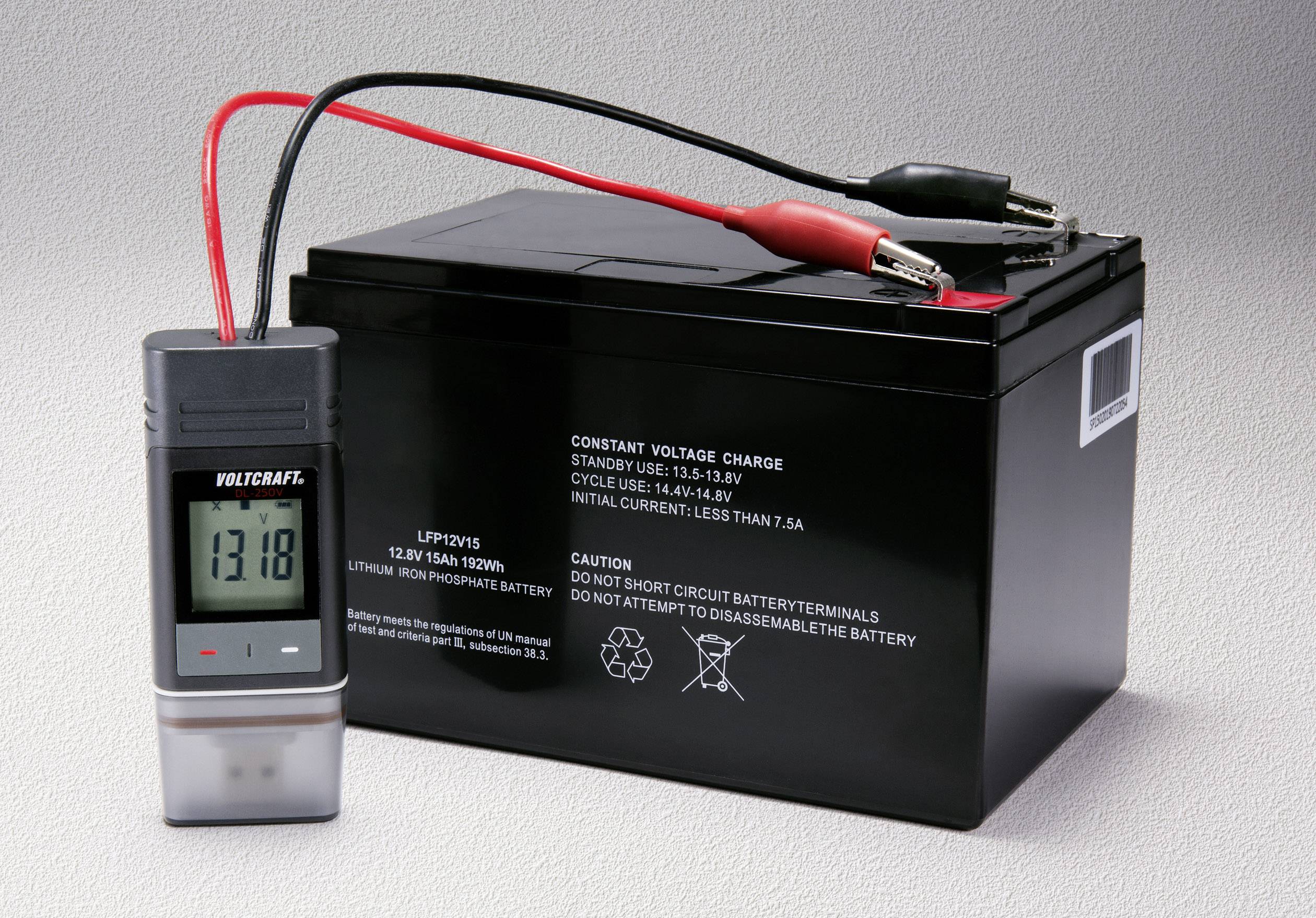 VOLTCRAFT VC-11015505 DL-250V Spannungs-Datenlogger Messgröße Spannung 0.01 bis 30V PDF Funktion, inkl. Wandhalterung