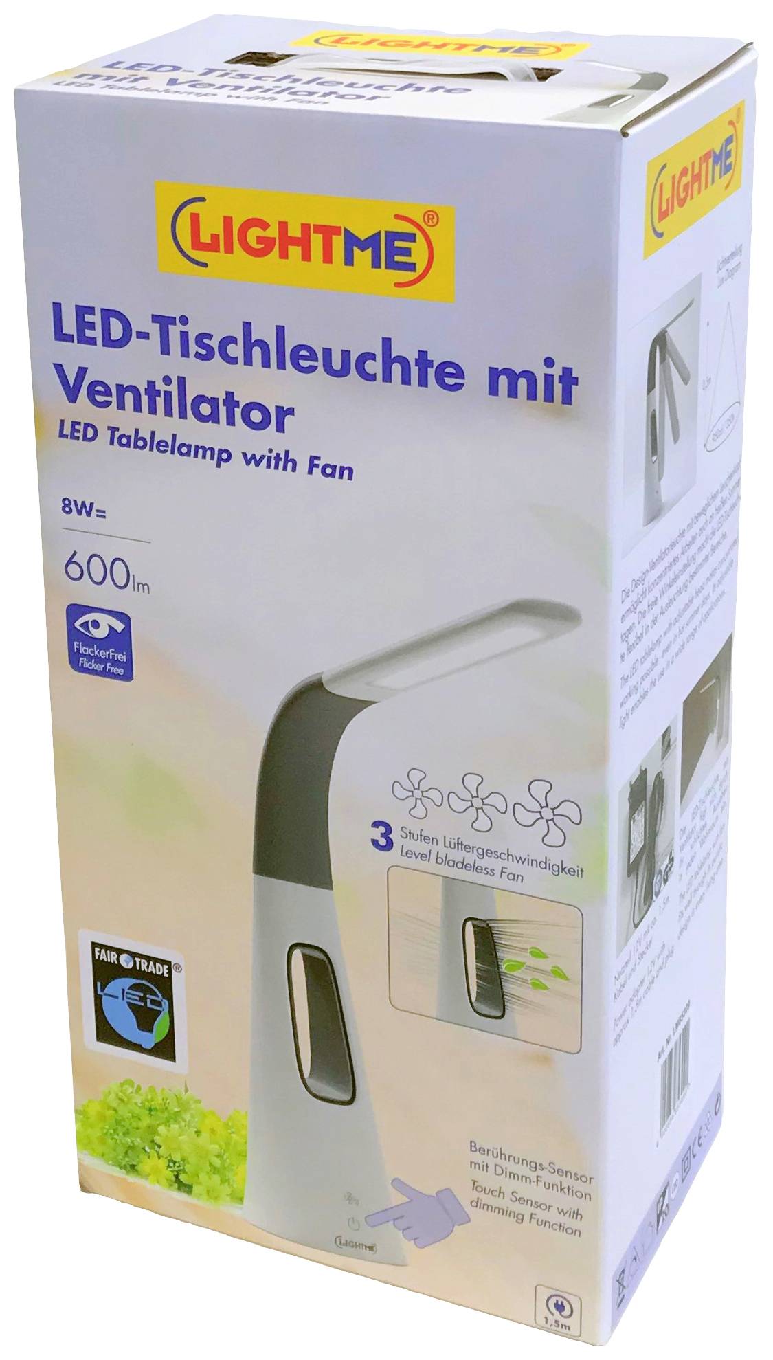 LightMe LM85309LM85309 LED-Tischlampe 8W Weiß, Grau
