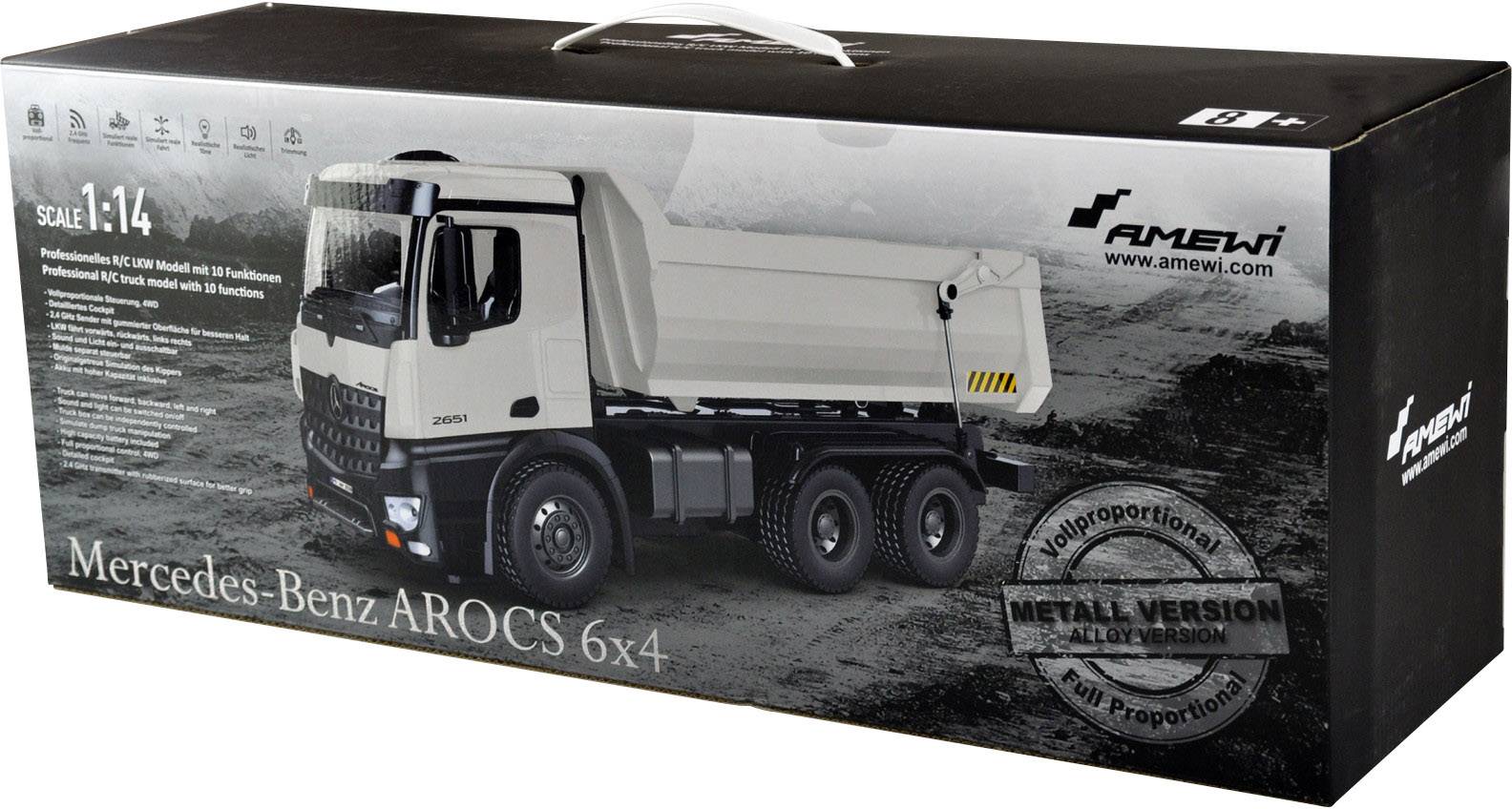 Amewi 22413 Arocs 1:18 Elektro RC Modell-LKW RtR Inkl. Akku und Ladegerät