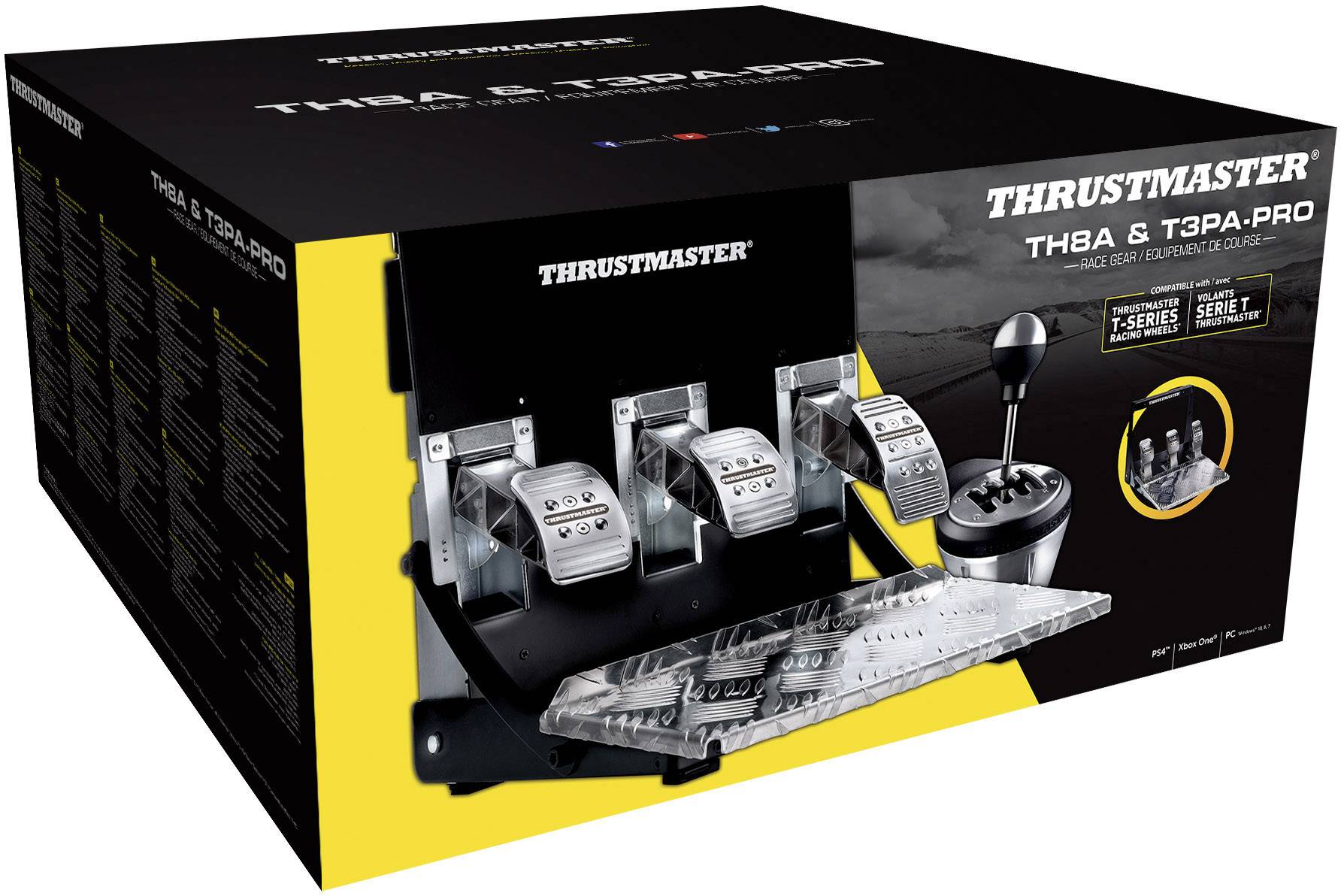 Thrustmaster TH8A & T3PA PRO Race Gear Gangschaltung USB PC, PlayStation 3, PlayStation 4, Xbox One Schwarz inkl. Pedale