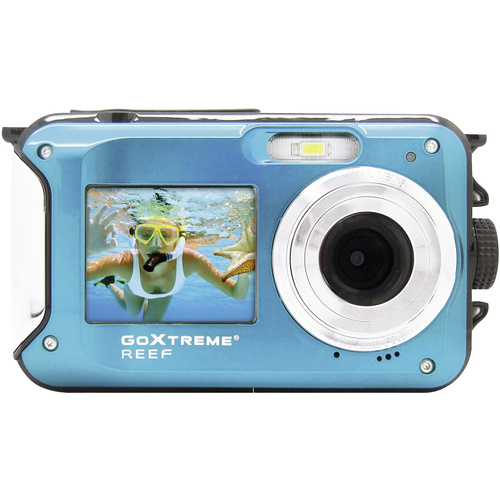 GoXtreme Reef Blue Digitalkamera 24 Megapixel Blau Full HD Video, Wasserdicht bis 3 m, Unterwasserkamera, Stoßfest, mit