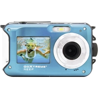 GoXtreme Reef Blue Digitalkamera 24 Megapixel Blau Full HD Video, Wasserdicht bis 3 m, Unterwasserkamera, Stoßfest, mit GoXtreme Reef Blue Digitalkamera 24 Megapixel Blau Full HD Video, Wasserdicht bis 3 m, Unterwasserkamera, Stoßfest, mit