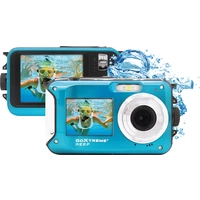 GoXtreme Reef Blue Digitalkamera 24 Megapixel Blau Full HD Video, Wasserdicht bis 3 m, Unterwasserkamera, Stoßfest, mit GoXtreme Reef Blue Digitalkamera 24 Megapixel Blau Full HD Video, Wasserdicht bis 3 m, Unterwasserkamera, Stoßfest, mit