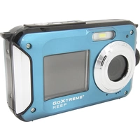 GoXtreme Reef Blue Digitalkamera 24 Megapixel Blau Full HD Video, Wasserdicht bis 3 m, Unterwasserkamera, Stoßfest, mit GoXtreme Reef Blue Digitalkamera 24 Megapixel Blau Full HD Video, Wasserdicht bis 3 m, Unterwasserkamera, Stoßfest, mit