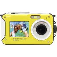 GoXtreme Reef Yellow Digitalkamera 24 Megapixel Gelb Full HD Video, Wasserdicht bis 3 m, Unterwasserkamera, Stoßfest, mit GoXtreme Reef Yellow Digitalkamera 24 Megapixel Gelb Full HD Video, Wasserdicht bis 3 m, Unterwasserkamera, Stoßfest, mit