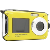 GoXtreme Reef Yellow Digitalkamera 24 Megapixel Gelb Full HD Video, Wasserdicht bis 3 m, Unterwasserkamera, Stoßfest, mit GoXtreme Reef Yellow Digitalkamera 24 Megapixel Gelb Full HD Video, Wasserdicht bis 3 m, Unterwasserkamera, Stoßfest, mit