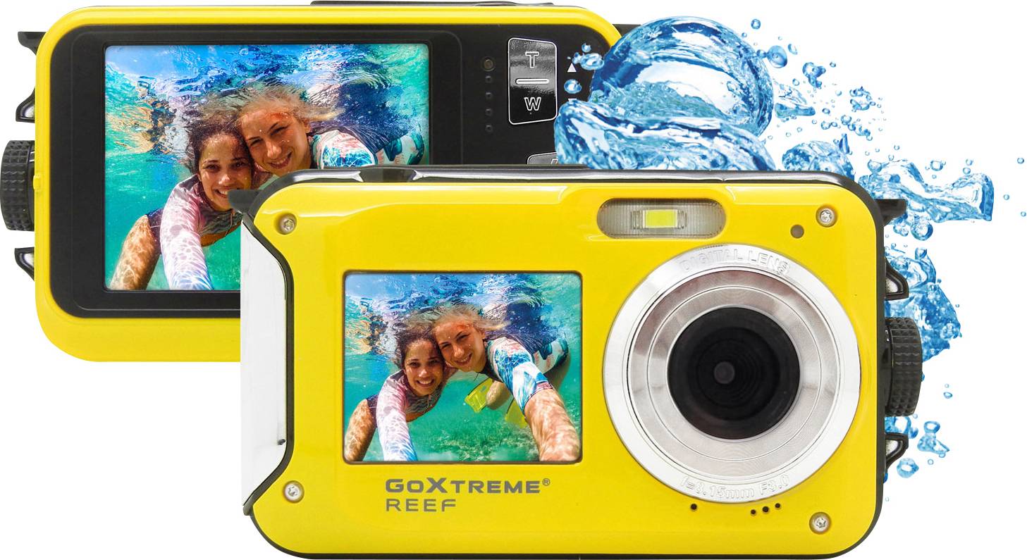 GoXtreme Reef Yellow Digitalkamera 24 Megapixel Gelb Full HD Video, Wasserdicht bis 3 m, Unterwasse