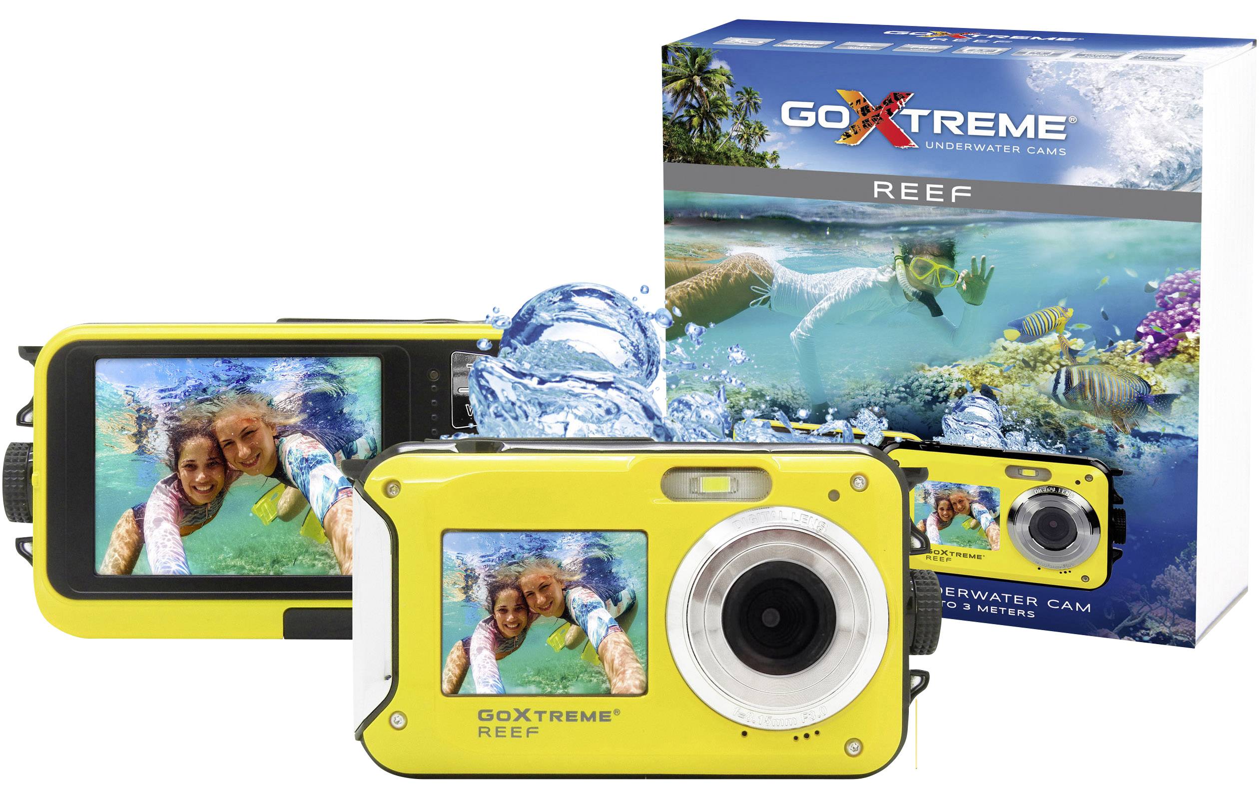 GoXtreme Reef Yellow Digitalkamera 24 Megapixel Gelb Full HD Video, Wasserdicht bis 3 m, Unterwasse