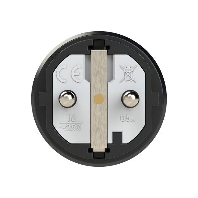 PCE 0511-sr Schutzkontaktstecker Gummi, Thermoplast 250V Schwarz, Rot IP54