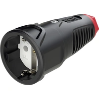 PCE 2510-sr Schutzkontaktkupplung Gummi, Thermoplast 250V Schwarz, Rot PCE 2510-sr Schutzkontaktkupplung Gummi, Thermoplast 250V Schwarz, Rot