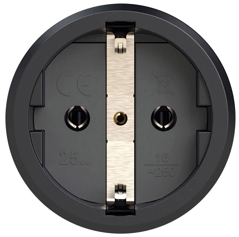 PCE 2522-sr Schutzkontaktkupplung Vollgummi, Thermoplast 250V Schwarz, Rot IP54