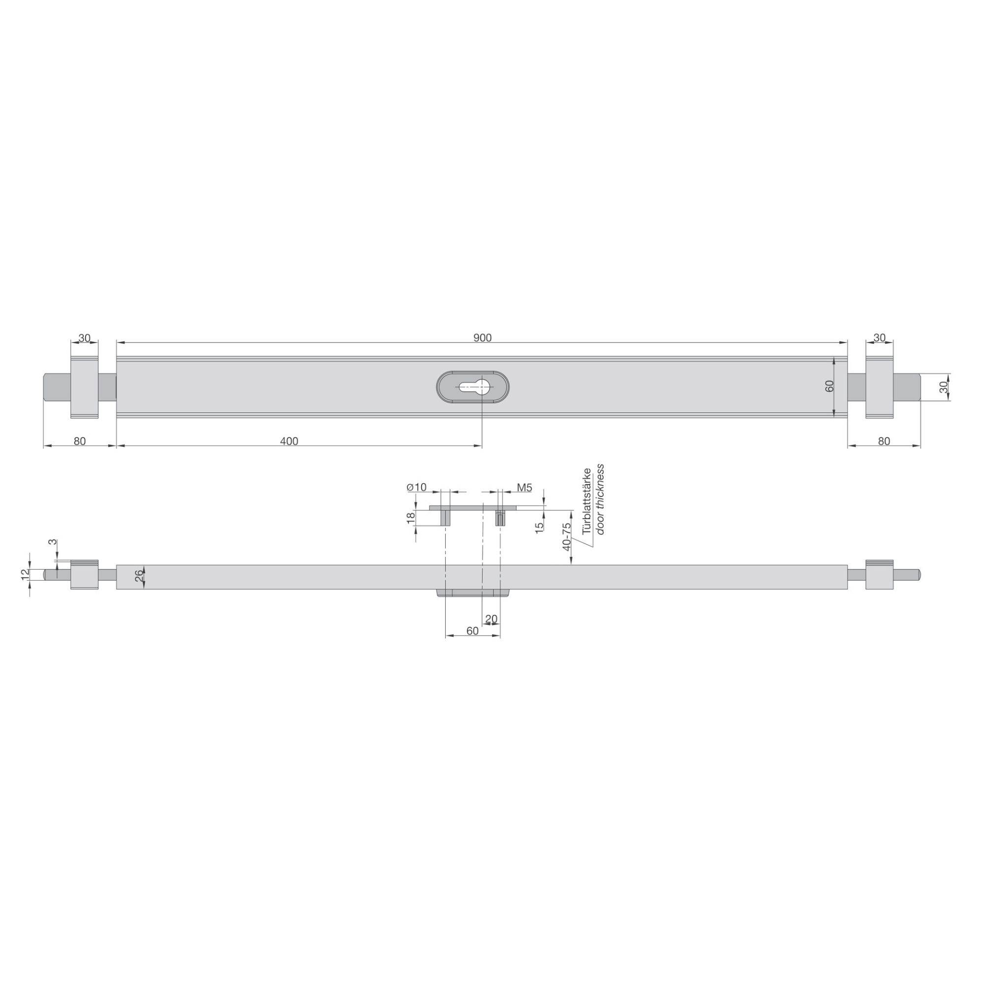 Basi 1200-0208 Panzerriegel Edelstahl-Optik
