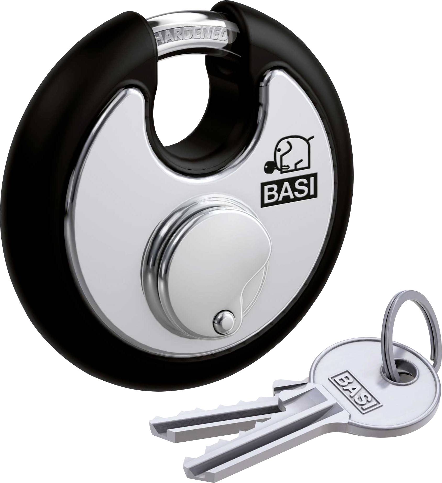 Basi 6100-7020-SCHW Vorhängeschloss verschieden schließend Schwarz