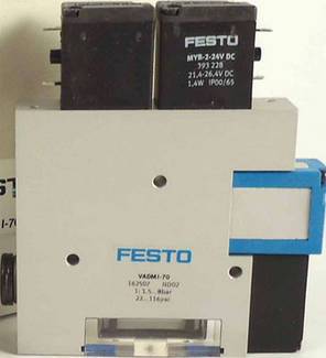 FESTO Vakuumsaugdüse VADMI-70 162507 26.4 V/DC M5, Schalldämpfer Nennweite (Details) 0.70 mm Gehäusematerial Aluminium-Knetlegierung Dichtungsmater