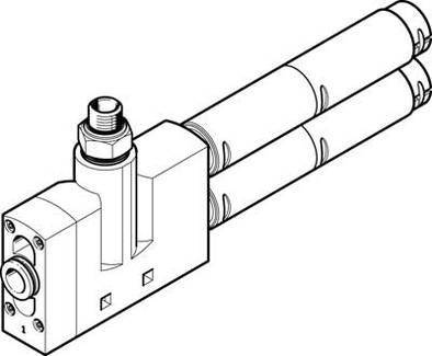 FESTO Vakuumsaugdüse VN-20-L-T6-PQ4-VA5-RO2 526135 QS-10, Schalldämpfer Nennweite (Details) 2mm Gehäusematerial POM