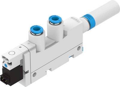 FESTO Vakuumsaugdüse VN-10-L-T3-PQ2-VQ2-RO1-B 532641 26.4 V/DC QS-6, Schalldämpfer Nennweite (Details) 0.95 mm Gehäusematerial PA, POM Dichtungsmat