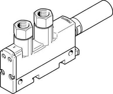 FESTO Vakuumsaugdüse VN-10-H-T3-PI4-VI4-RO1-A 532642G 1/8, Schalldämpfer Nennweite (Details) 0.95mm Gehäusematerial PA, POM