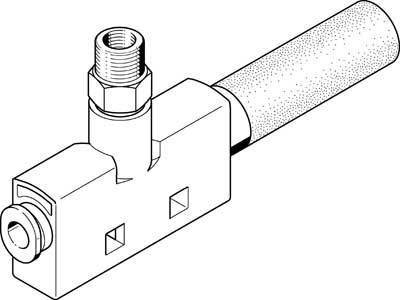 FESTO Vakuumsaugdüse VN-10-L-T4-PQ2-VA5-RO2 549254 QS-6, Schalldämpfer Gehäusematerial POM Dichtungsmaterial NBR