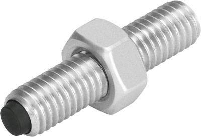 Metallschraube mit Sechskantmutter und beidseitigem Gewinde.