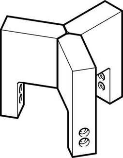 Abstrakte, Bleistift-Zeichnung einer optischen Illusion mit drei Armen, die aus einem zentralen Punkt zu entspringen scheinen.