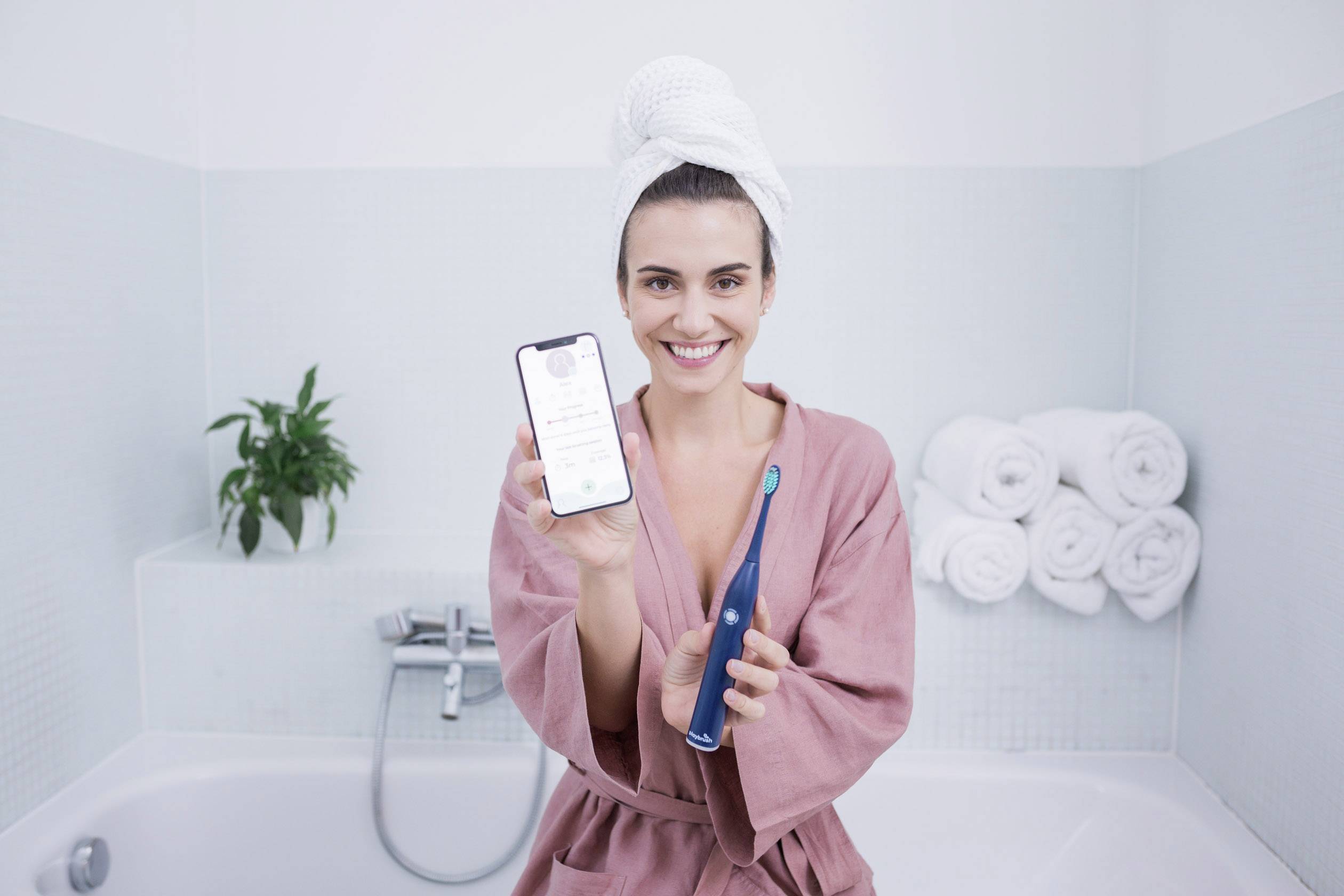 Playbrush Smart One Navy 5162020 Elektrische Zahnbürste Schallzahnbürste Navy