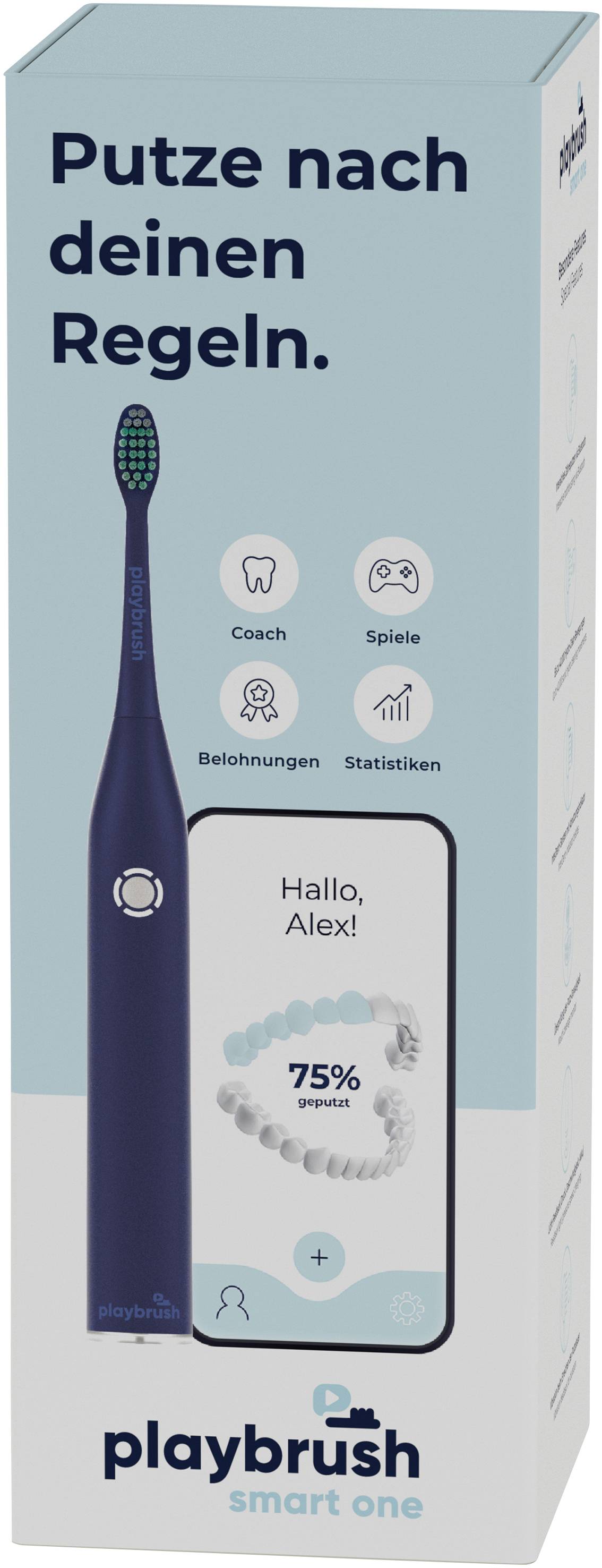 Playbrush Smart One Navy 5162020 Elektrische Zahnbürste Schallzahnbürste Navy