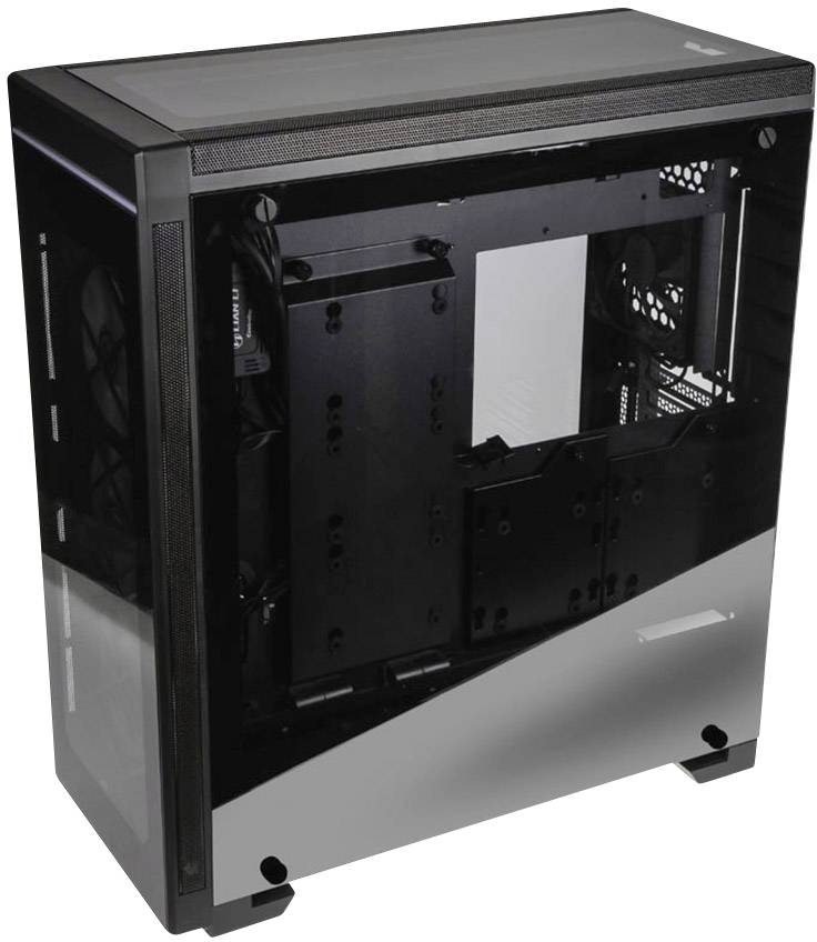 Lian Li Alpha 550X Midi-Tower Gehäuse Schwarz Seitenfenster, Staubfilter, 3 Vorinstallierte LED Lüfter, 1 vorinstallierter Lüfter
