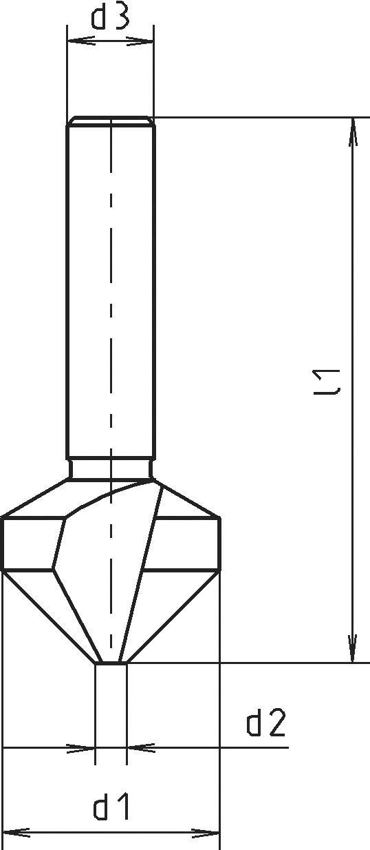 Alpen 0239000630100 Kegelsenker 6.30 mm Zylinderschaft 1 St.