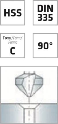 Alpen 0232001240100 Kegelsenker 12.40mm Zylinderschaft 1St.