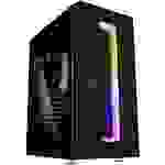 Kolink Nimbus RGB Midi-Tower PC-Gehäuse Schwarz 1 vorinstallierter Lüfter, Integrierte Beleuchtung, Seitenfenster, Staubfilter