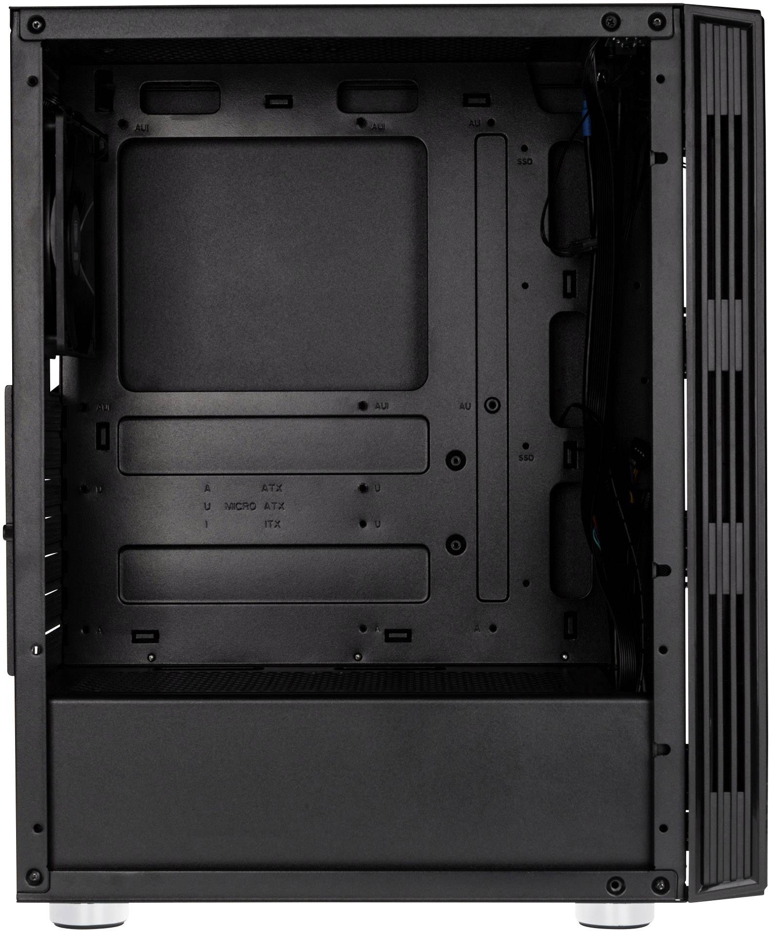 Kolink Nimbus RGB Midi-Tower PC-Gehäuse Schwarz 1 vorinstallierter Lüfter, Integrierte Beleuchtung, Seitenfenster, Staubfilter