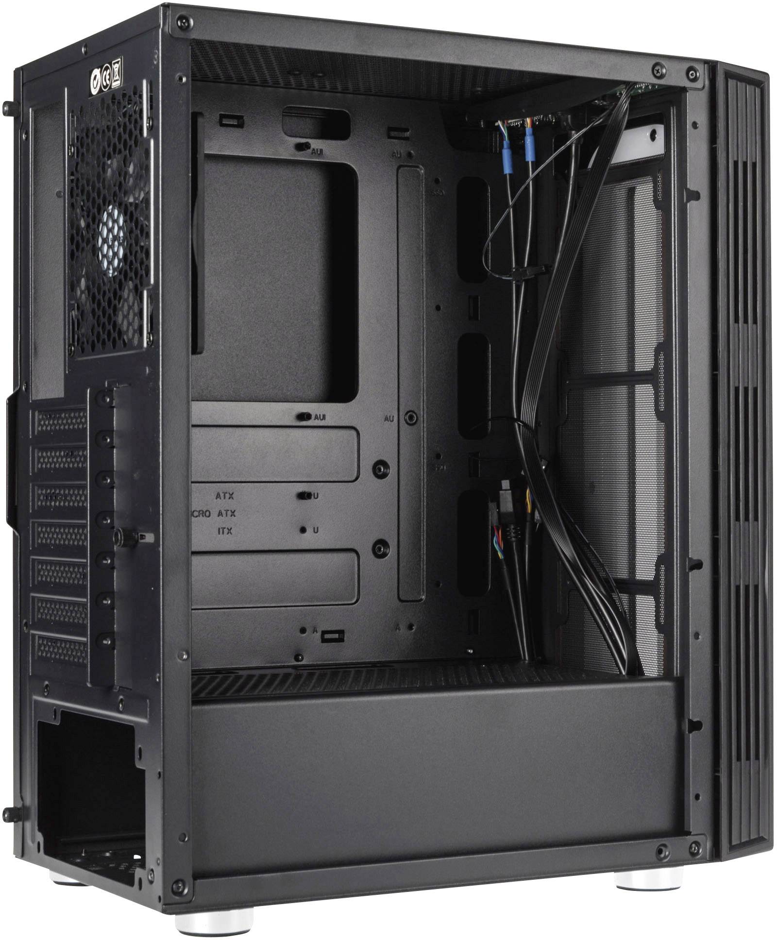 Kolink Nimbus RGB Midi-Tower PC-Gehäuse Schwarz 1 vorinstallierter Lüfter, Integrierte Beleuchtung