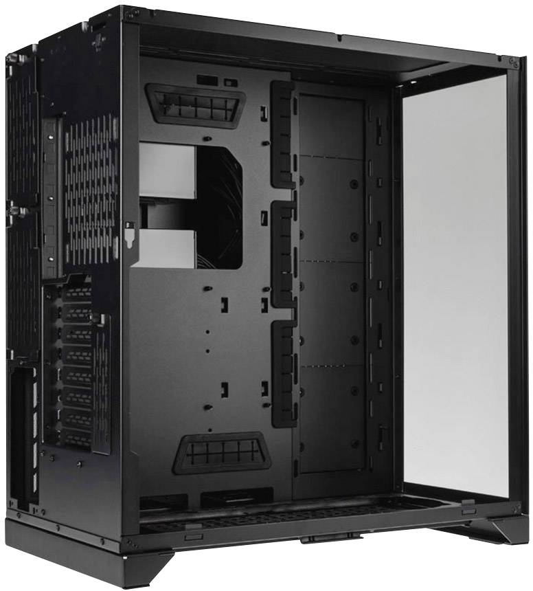 Lian Li O11Dynamic XL Midi-Tower Gaming-Gehäuse Schwarz Integrierte Beleuchtung, Seitenfenster, Staubfilter