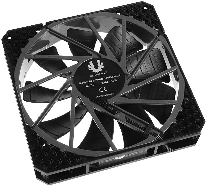 Bitfenix Spectre PRO PC-Gehäuse-Lüfter Schwarz (B x H x T) 140 x 140 x 25mm