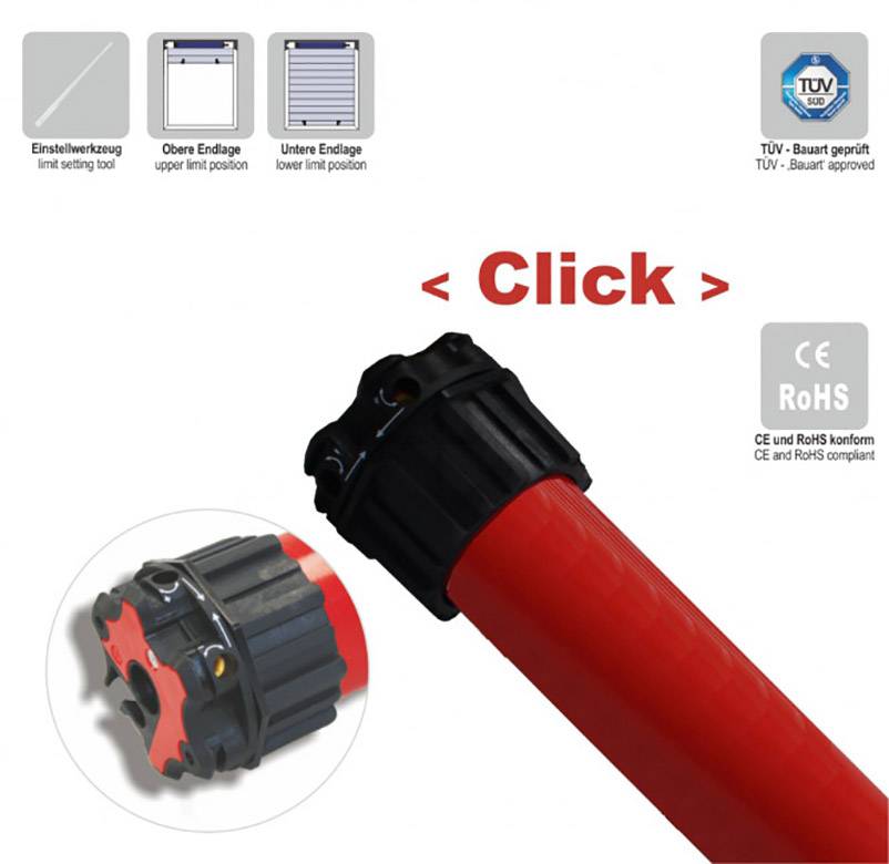 Heicko HRK6010-13 Rohrmotor 60mm 23kg 136W 10 Nm