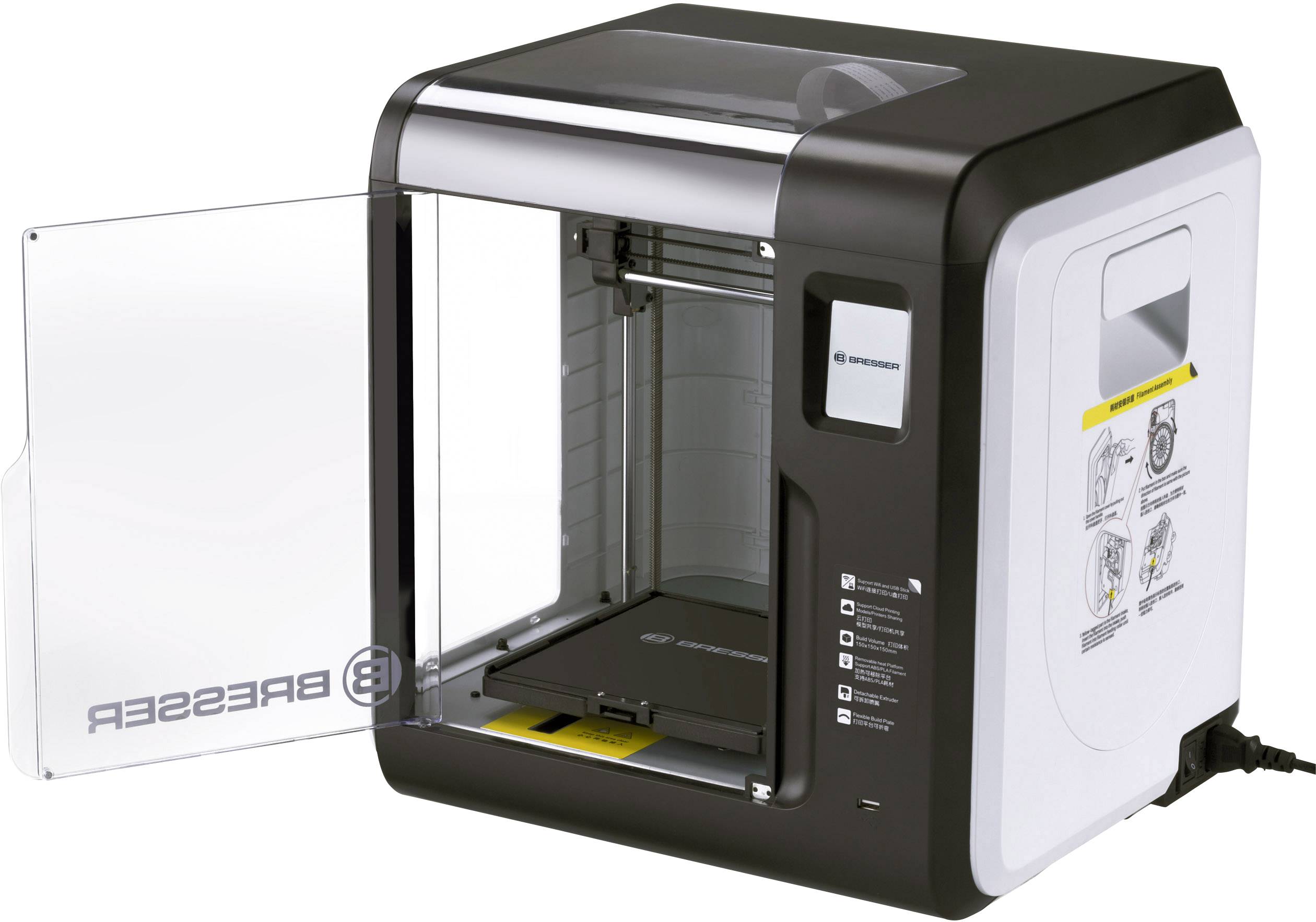 Bresser Optik WLAN 3D 3D Drucker beheizbares Druckbett, inkl. Filament, integrierte Kamera