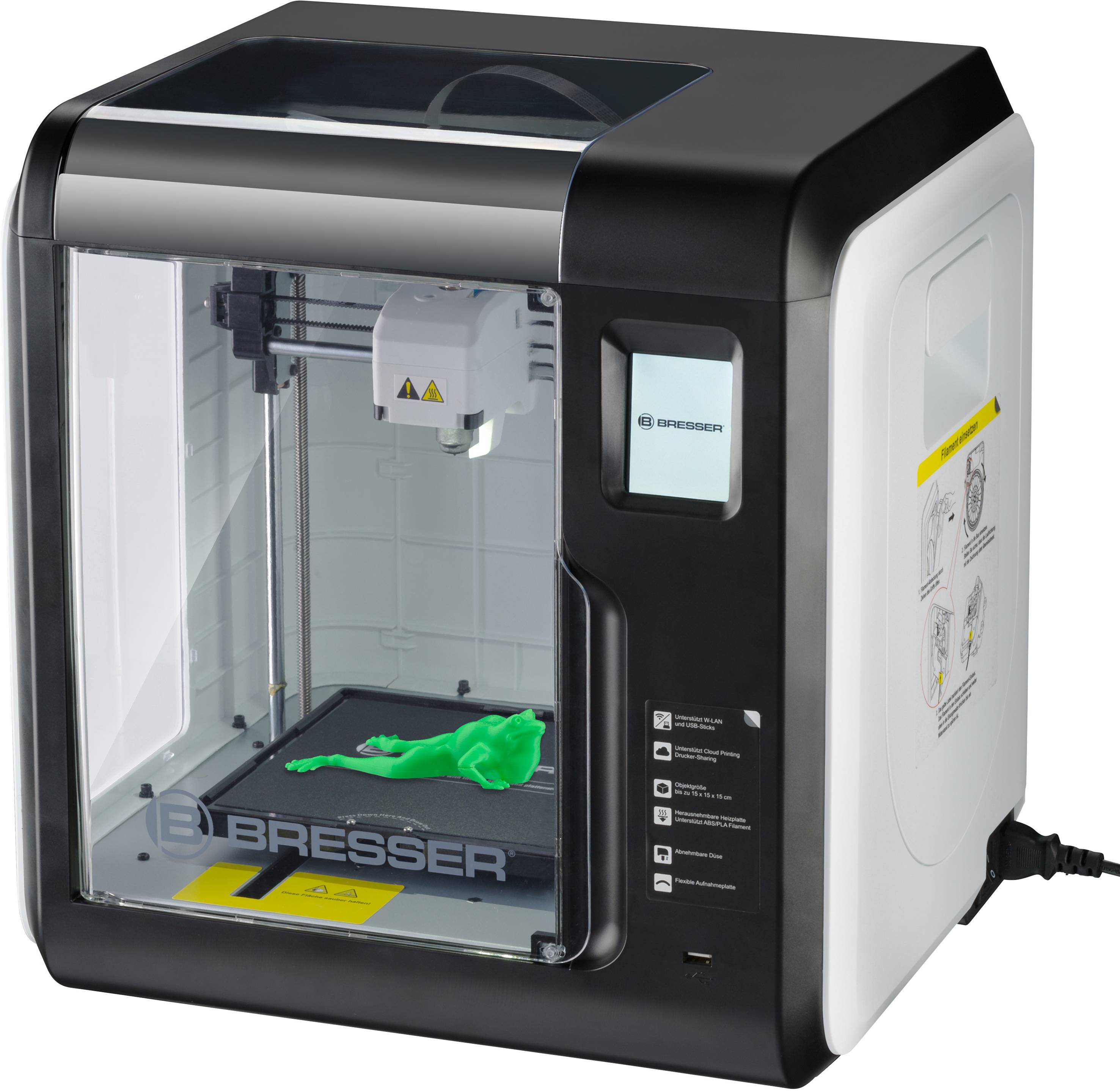 Bresser Optik WLAN 3D 3D Drucker beheizbares Druckbett, inkl. Filament, integrierte Kamera