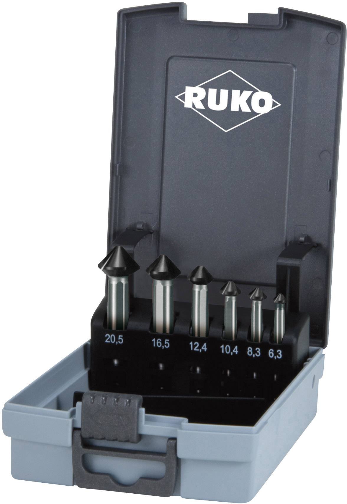 RUKO 102790PRO Kegelsenker-Set 6teilig 6.3 mm, 8.3 mm, 10.4 mm, 12.4 mm, 16.5 mm, 20.5 mm Zylinders
