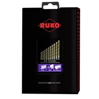 RUKO 228214RO HSSE-Co 5 Metall-Spiralbohrer-Set 19teilig DIN 338 3-Flächenschaft 1 Set RUKO 228214RO HSSE-Co 5 Metall-Spiralbohrer-Set 19teilig DIN 338 3-Flächenschaft 1 Set